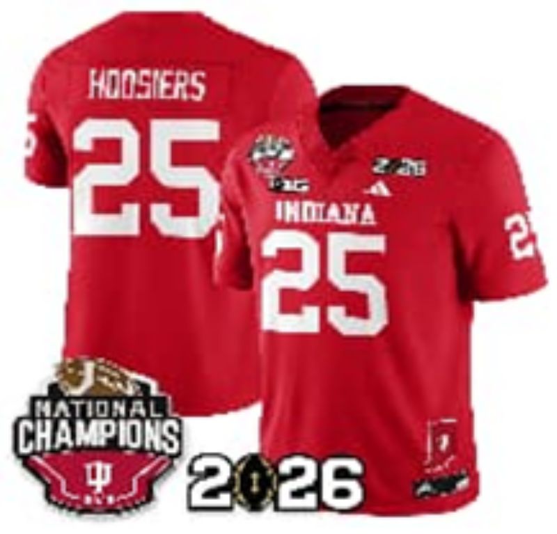 Men Ohio State Buckeyes #25 Hoosiers Red 3th generations Nike Limited NCAA Jersey 07